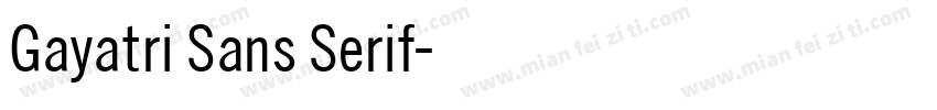 Gayatri Sans Serif字体转换